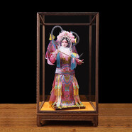 京城故事北京京劇人物中國特色禮物送老外出國禮品辦公室桌面擺件工藝品 中號粉色穆桂英