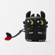 例米適用QCY T10保護套新款T8s套防摔qcy藍牙硅膠保護殼qcyt10倉軟殼 QCY T8/T8s保護套【黑色卡通龍】收藏加購優(yōu)