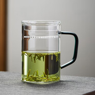 美斯尼 茶杯玻璃杯泡茶杯月牙過濾杯綠茶杯玻璃茶具杯 甘露杯 透明
