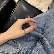 蝴蝶開(kāi)口戒指女森系韓版簡(jiǎn)約ins小眾設計個(gè)性網(wǎng)紅時(shí)尚可調節指環(huán) 銀色 開(kāi)口可調節 0個(gè)