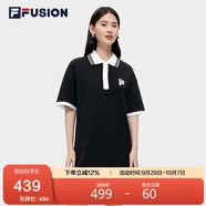 FILA FUSION斐樂(lè )潮牌女子連衣裙夏季時(shí)尚寬松簡(jiǎn)約POLO領(lǐng)連身裙