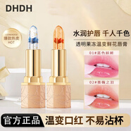 DHDH 閃亮果凍溫變口紅滋潤保濕淡化唇紋不易沾杯不掉色溫感變色唇膏 02#薔薇之淚