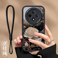 屹川 適用oppoa3/pro手機殼 OPPOA3活力版全包防摔網(wǎng)紅新款皮紋硅膠軟殼望舒金蓮女款 【酷炫黑】扶光金蓮-贈保護膜+掛繩 oppoa3