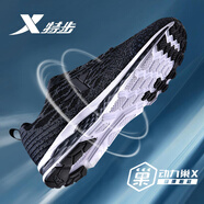 特步（XTEP）男鞋秋季飛織動(dòng)力巢跑鞋軟底回彈運動(dòng)鞋網(wǎng)面透氣男士品牌跑步鞋 黑灰6252 39
