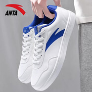 安踏（ANTA）運動(dòng)鞋男鞋2025新款潮流時(shí)尚休閑板鞋學(xué)生百搭小白鞋輕便保暖 -3象牙白/藍 39