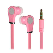 品怡MP3/mp4面條耳機入耳式音樂耳機手機耳機  粉紅色