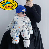 G.DUCKKIDS小黃鴨新生嬰幼兒羽絨服連體衣冬季外套男女寶寶秋冬裝加厚外出服 反季促銷(xiāo) 66cm