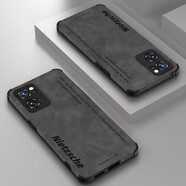 宋兵甲（ZOBIG） OPPO Reno7手機殼防摔 全包保護殼 復古皮紋 柔軟磨砂 輕奢男女通用款 OPPO Reno7【帶鏡頭保護】淺雅黑