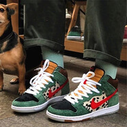 耐克（NIKE）新款男女鞋 SB Dunk 男女限量滑板鞋 AQ2207-163 BQ6827-300 紅綠 42