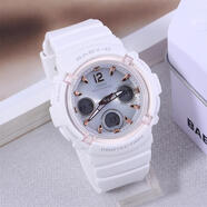 卡西歐BA110 BABYG馬卡龍彩虹色防水運動(dòng)學(xué)生手表女 BA-110 BGD10 BGA-2800-7太陽(yáng)能電波白色