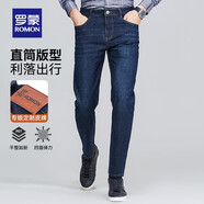 羅蒙（ROMON）牛仔褲男2025春季新款直筒百搭商務(wù)休閑褲中青年寬松彈力男褲 209藍(lán)色【常規(guī)款】 （2尺4） （適合115-125斤） 31