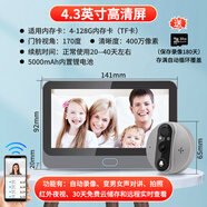 華為機(jī)適用2024新款智能電子貓眼監(jiān)控?cái)z像頭家用遠(yuǎn)程手機(jī)防盜門防撬可視門鈴帶顯示屏 400萬像素+手機(jī)遠(yuǎn)程+可變男女聲+32G卡