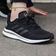 阿迪達斯 （adidas）跑步鞋女鞋2023夏季新款三條紋透氣休閑輕便緩震運動鞋GX4207 EG5420黑白配色 36.5