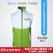 藍(lán)之旺 志愿者馬甲定制工作服印logo 黨員義工馬夾男廣告衫背心衣服定做 果綠 L
