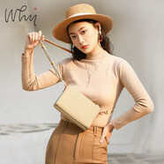 why女包時(shí)尚經(jīng)典小方包優(yōu)雅斜挎手機包百搭包包女包送媽媽送七夕禮物 杏色