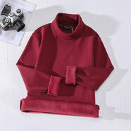 誠景高領(lǐng)一體絨加絨加厚衛衣t恤打底衫男內衣保暖長(cháng)袖秋衣秋冬中高領(lǐng)I 棗紅色（加絨加厚） L