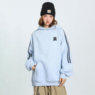 DIDGERIDOO官方重磅潮牌衛衣男女同款美式休閑寬松情侶條紋青少年連帽上衣 藍色（NE01） 2XL（建議160-180斤）