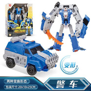 錦江（Jinjiang）魔幻金剛變形汽車(chē)玩具擎天戰神6合體機器人模型拼裝男孩兒童禮物 魔幻金剛-警車(chē)機甲JJ858B