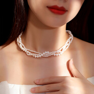 俏物俏女（in lay）多層珍珠項鏈鎖骨鏈女氣質(zhì)名媛高級感不規則頸鏈淡水疊戴串鏈刻字 公主日記-珍珠項鏈