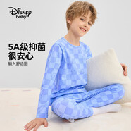 迪士尼（DISNEY）童裝男童長袖家居服睡衣秋褲抑菌舒適兩件套裝秋冬DB432AE03紫120