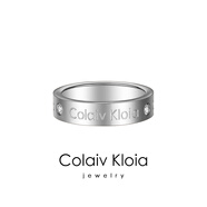 Colaivkloia情侶戒指男女對戒鈦鋼一對婚戒尾戒鑲鉆款情人節(jié)生日禮物送男女友 Tk0316-白金色鑲鉆+皮繩 美碼5號