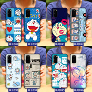 澤錫 三星S24全包邊S24Ultra動(dòng)漫S24+A52/A53/S20/+/Note20玻璃手機殼S10防摔軟套s9+來(lái)圖定制s8plus 卡通動(dòng)漫哆啦A夢(mèng)-叮當貓-藍胖子 玻璃殼定制-下單型號圖案留言客服