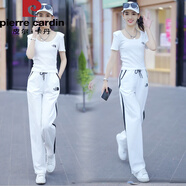 皮爾卡丹2025夏新款女士運(yùn)動(dòng)服套裝休閑時(shí)尚褲洋氣減齡時(shí)髦兩件I套 白色套裝 薄款 L (建議100斤-115斤)