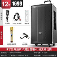 索愛(ài)（soaiy）SA-T55拉桿音響戶(hù)外廣場(chǎng)舞電視電腦投影儀手機唱歌音響會(huì )議主持促銷(xiāo)演講藍牙音響 12英寸演出音箱+單支金屬話(huà)筒
