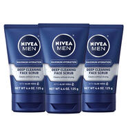 Nivea Men Energy Face Scrub Foaming Gel  4.4 Oz (Pack of 3) 4.4 Ounce (Pack of 3)