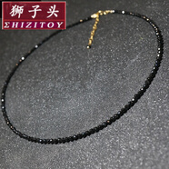 獅子頭韓國百搭脖子飾品簡(jiǎn)約短款黑色水晶珍珠鎖骨鏈頸鏈項鏈女頸帶項圈新年禮物 虎年 黑色水晶款