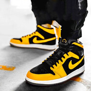 耐克（NIKE）男女鞋AJ1 AIR JORDAN 1 AJ1運(yùn)動(dòng)鞋舒適緩震經(jīng)典籃球鞋 554725-554724-071 新歡黑黃 35.5