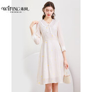 未風(fēng)法式復(fù)古小眾連衣裙女秋裝2025年新款女裝溫柔宮廷風(fēng)氣質(zhì)裙子 淺杏色 XXL
