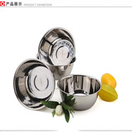 泰隆齊興財加厚不銹鋼圓形調料缸盆打蛋盆洗菜和面盆 18cm-26cm(全套5個(gè)裝
