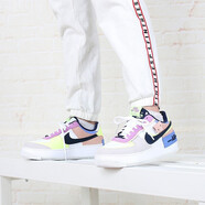 耐克（NIKE）女鞋新款時(shí)尚空軍一號AF1低幫緩震透氣運動(dòng)休閑鞋板鞋CU8591-001 CU8591-001 黑黃粉 38.5