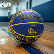 Wilson威爾勝NBA球隊橡膠涂鴉系列金州勇士隊青少年成人室外7號籃球