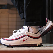 耐克（NIKE）新款女鞋  air max 97運(yùn)動(dòng)休閑緩震透氣跑步鞋 921733-102 白紅 36.5