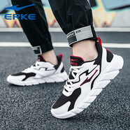 鴻星爾克男鞋2025新款網(wǎng)面跑步鞋休閑青少運動(dòng)鞋男 正白/正黑 42