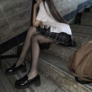 貴蘭姿jk制服套裝女半身裙夏季新款學(xué)院風(fēng)學(xué)生日系校服JK格裙百褶裙短裙 煙灰（格裙+短袖襯衫+黑絲） S 【85-95斤】