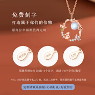 蘇十六銀項鏈女925銀吊墜輕奢高級感鎖骨鏈女生日禮物送女友老婆閨蜜 刻字賀卡/顏色備注 默認玫金色
