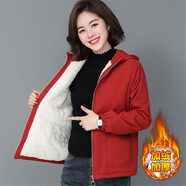 歌班婭雙層薄款風(fēng)衣女士短外套女春秋季新款氣質(zhì)韓版寬松休閑薄外套 大紅色加絨加厚 XL 115-130斤
