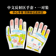 中文穴位手套反射區(qū)手部按摩經(jīng)絡(luò)手療手掌圖解中醫(yī)調(diào)理男女用 白 中文穴位手套 送經(jīng)絡(luò)穴位圖