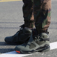 耐克（NIKE）新款男鞋Air Jordan 8 AJ8 喬8 高幫運動(dòng)籃球鞋BQ7666-100 305381-305  軍綠色 40.5