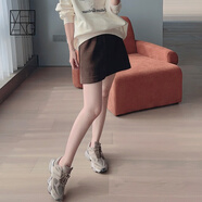 美洋（MEIYANG）秋葉半裙復古氣質(zhì)燈芯絨簡(jiǎn)約休閑A字直筒短裙時(shí)尚高腰新款裙子 咖色（短裙） S