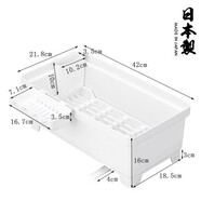 inomata日本進口廚房碗架水槽盤子導流瀝水架餐具碗筷收納碗盤置物架 瀝水架帶筷筒