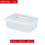 日本進(jìn)口 冰箱保鮮盒長(zhǎng)方形密封塑料食品盒可微波爐可冷凍收納盒食物儲(chǔ)物盒 K-305（1.3L）1個(gè)裝