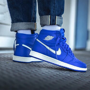 耐克（NIKE）男女鞋AIR JORDAN 1 HIGH AJ1 舒適休閑籃球鞋 555088-575441-401 藍(lán)色 43