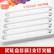 草蜢（CRICKET）原裝進(jìn)口 一次性打火機(jī)防爆家用火石砂輪打火機(jī)定制廣告LOGO訂做 純白10支裝 附帶一支打火機(jī)-隨機(jī)色