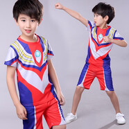 藍(lán)貝妮童裝賽羅奧特曼衣服兒童服裝男童套裝夏季短袖速干運(yùn)動(dòng)小男孩夏裝 迪迦奧特曼 120 碼建議身高110CM