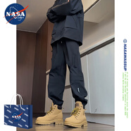 nasawassup魔術(shù)貼防水沖鋒褲子男秋冬款美式機能工裝束腳褲子戶(hù)外登山褲 黑色 常規-K61-HMFS XL 【建議110-130斤】