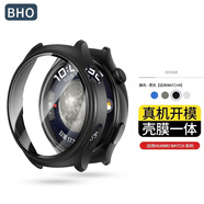BHO【熱銷10萬(wàn)+】適用華為gt5/5pro保護(hù)殼一體手表膜watch5/4pro鋼化膜fit4/pro/gt4/3pro保護(hù)套防摔 Watch4-46mm【殼膜一體·黑色】